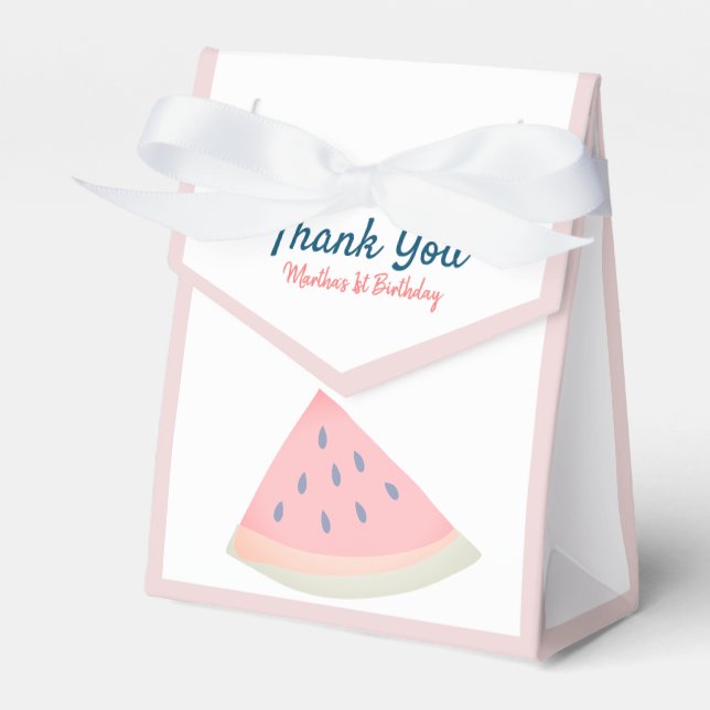 Watermelon Pink Girl Birthday Geschenkschachtel (Vorderseite)