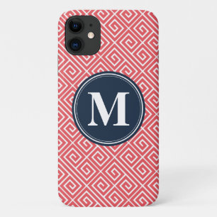 Watermelon Pink Griechisches Schlüsselmuster Marin Case-Mate iPhone Hülle