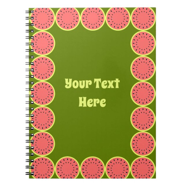 Watermelon Pink Multi Text Center Notizblock (Vorderseite)