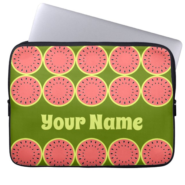 Watermelon Pink Multiname Notebook-Hülle Laptopschutzhülle (Vorderseite)