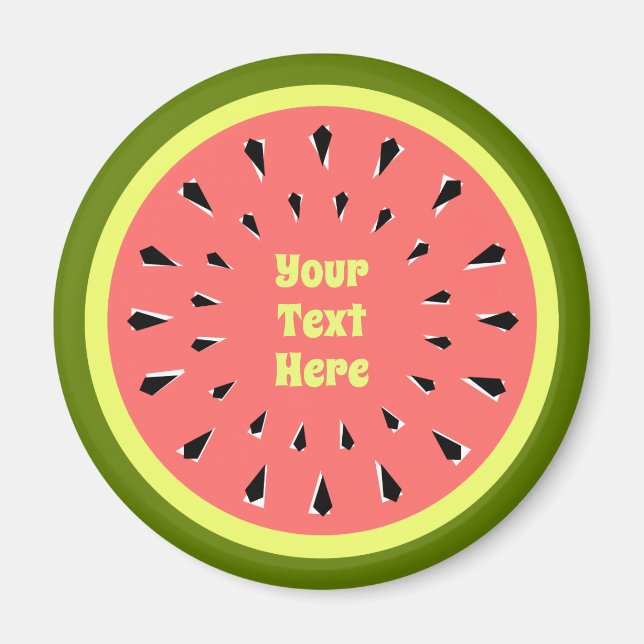 Watermelon Pink Text Magnet (Vorne)