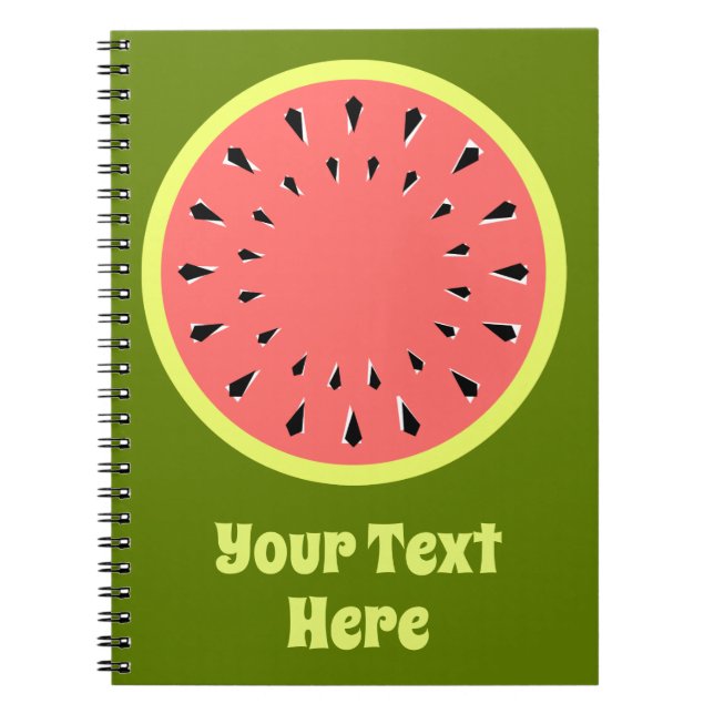 Watermelon Pink Text Notizblock (Vorderseite)