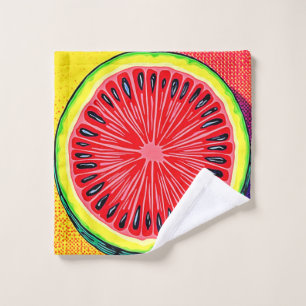 Watermelon Pop Kunst, Dichtung und Musik Badhandtuch Set