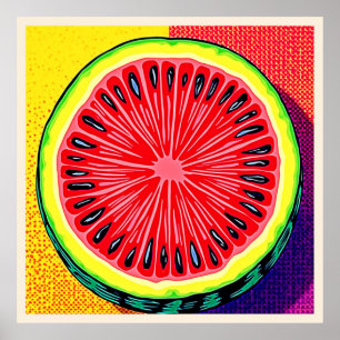 Watermelon Pop Kunst, Dichtung und Musik Poster