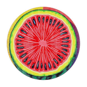 Watermelon Pop Kunst, Dichtung und Musik Schneidebrett