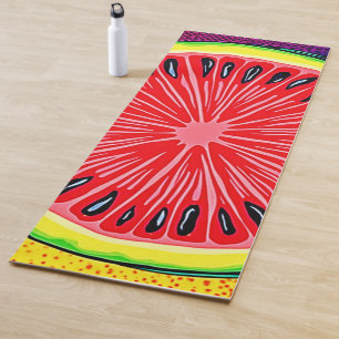 Watermelon Pop Kunst, Dichtung und Musik Yogamatte