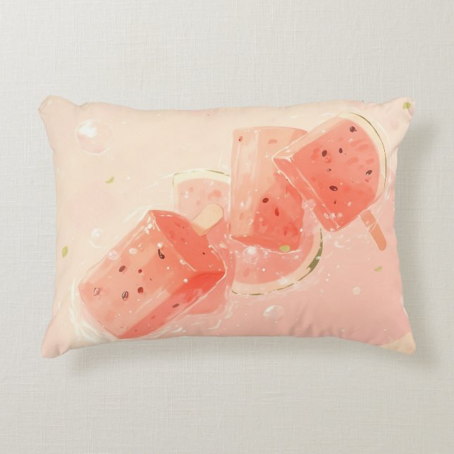 Watermelon Popsicle Dekokissen (Vorderseite)
