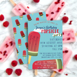 Watermelon Popsicle Party Geburtstagsfeier Einladu Einladung