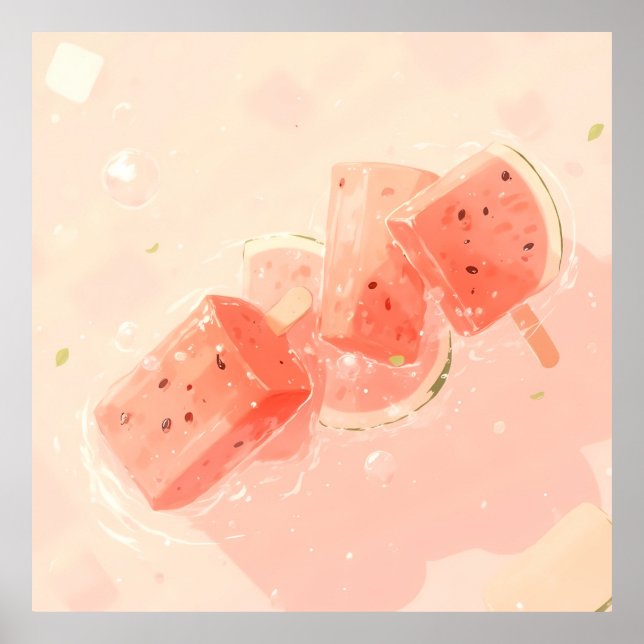 Watermelon Popsicle Poster (Vorne)