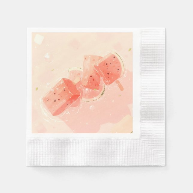 Watermelon Popsicle Serviette (Vorderseite)