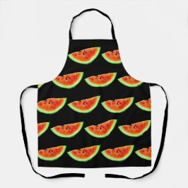 Watermelon Red Green Black All-Over-Print-Schürze Schürze