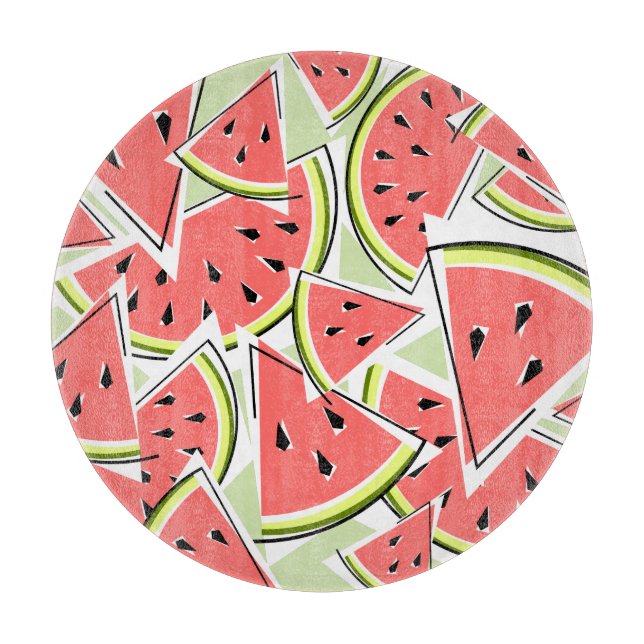 Watermelon Rund um das grüne Schneidebrett (Vorderseite)