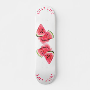Watermelon Skateboard Juicy Life - Custom Text