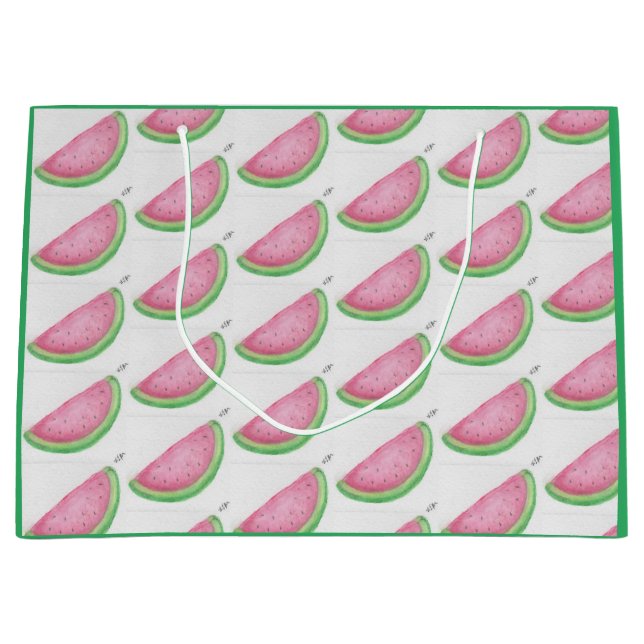 Watermelon Slice Große Geschenktüte (Vorderseite)