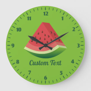 Watermelon Slice Große Wanduhr