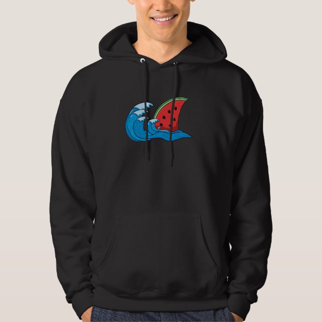 Watermelon Slice Hai Sommer-Urlaub Watermelon Hoodie (Vorderseite)