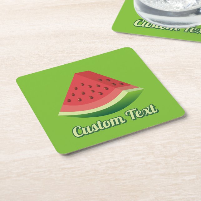 Watermelon Slice Paper Untersetzer (angewinkelt)