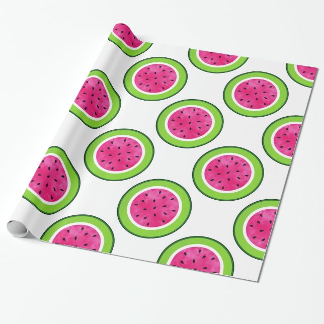 Watermelon Slice Pattern Geschenkpapier (Ungerollt)