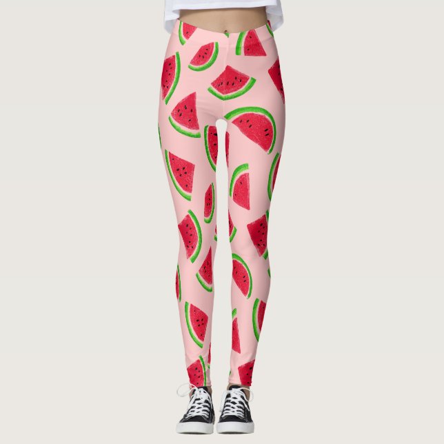 Watermelon Slice Pattern Leggings (Vorderseite)
