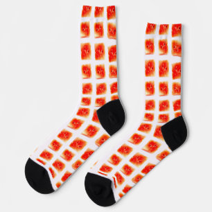 Watermelon Slice Pattern - Seamless Summer Fruit o Socken