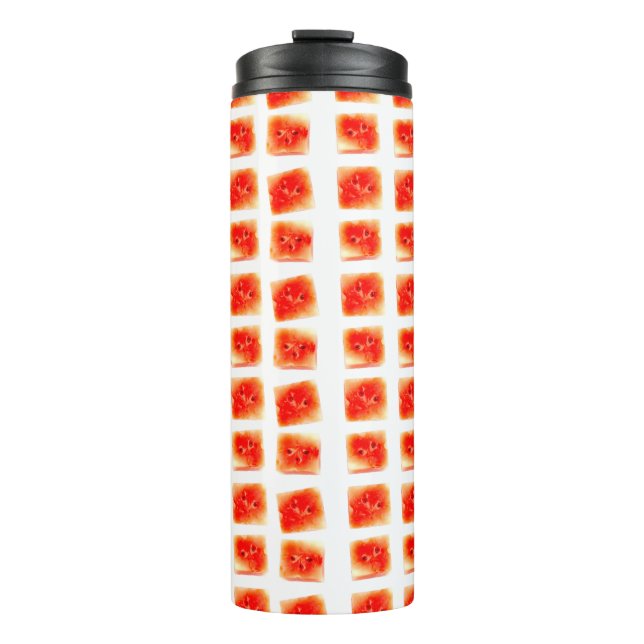 Watermelon Slice Pattern - Seamless Summer Fruit o Thermosbecher (Vorderseite)