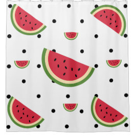 Watermelon Slice Pattern | Summer Picnic & Patriot Duschvorhang