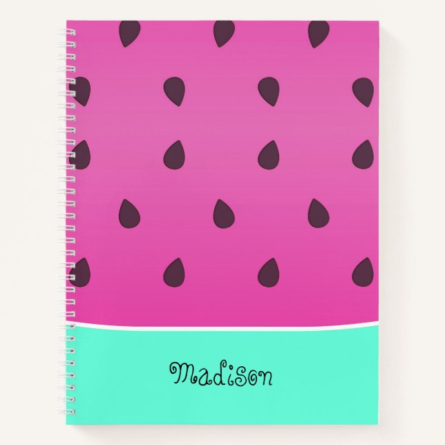 Watermelon Slice | Personalisiertes SpiralNotebook Notizbuch (Vorderseite)