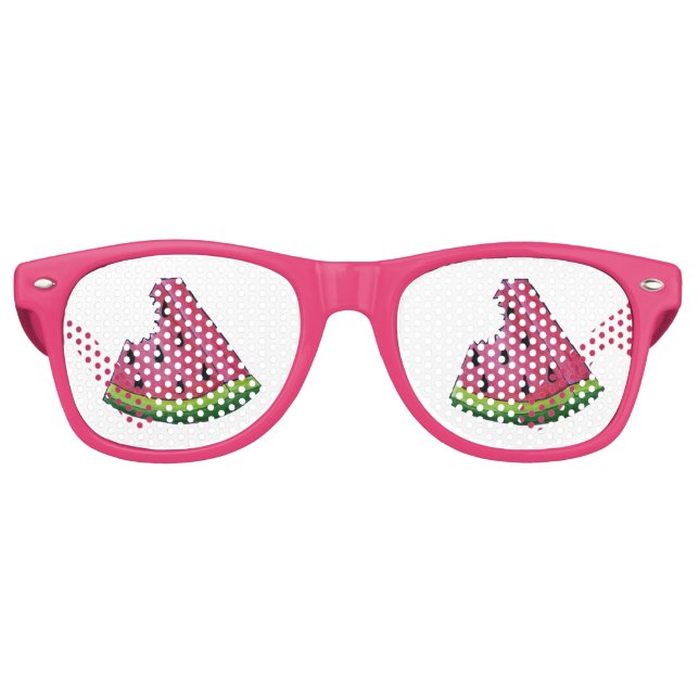 Watermelon Slice Picnic Pink Frucht Melon Wedge Partybrille (Vorderseite)