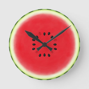 Watermelon Slice Runde Wanduhr