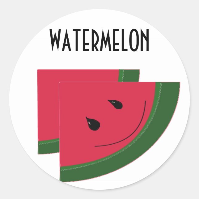 Watermelon Slice Runder Aufkleber (Vorderseite)