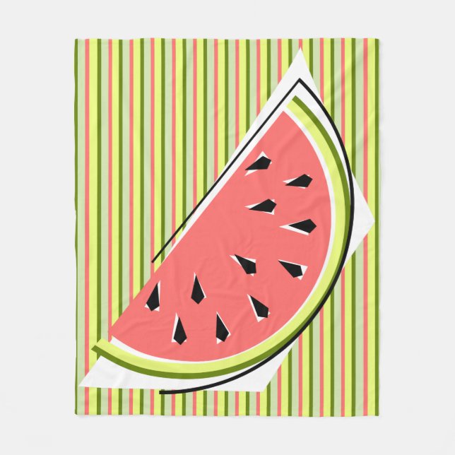 Watermelon Slice Stripe Classic Fleecedecke (Vorderseite)