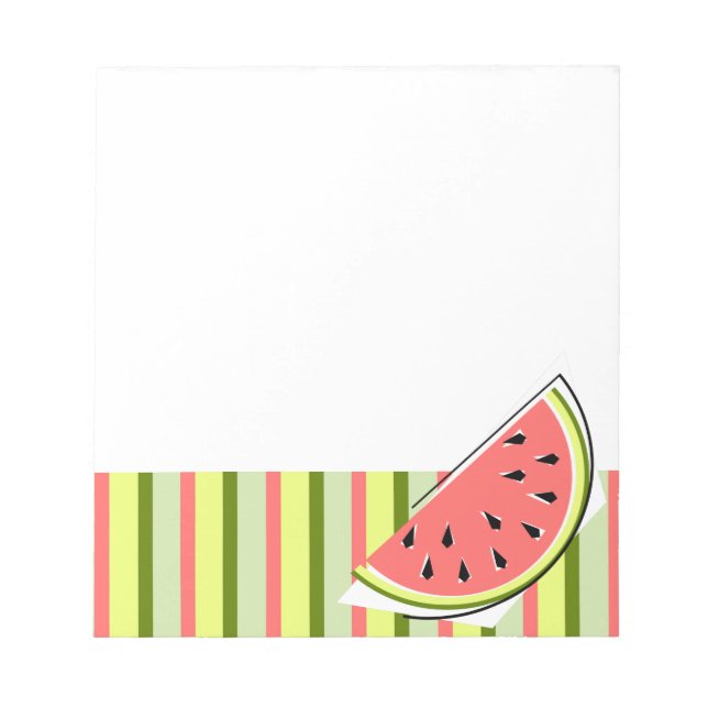 Watermelon Slice Stripe Classic Notizblock (Vorderseite)