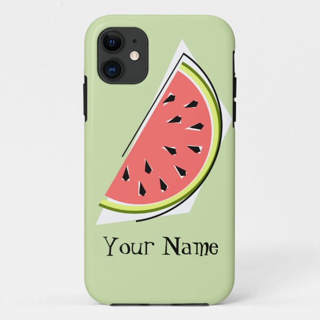 Watermelon Slice vert "Nom" coque iphone (Dos)