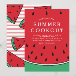 Watermelon Sommerkochausladung Einladung