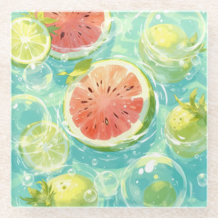 Watermelon Splash Glasuntersetzer