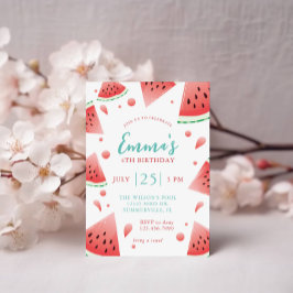Watermelon Splash Summer Birthday Party Einladung