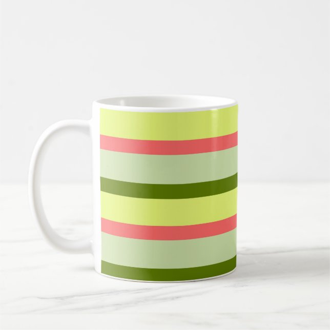 Watermelon Streifen Klassisch horizontal Kaffeetasse (Links)