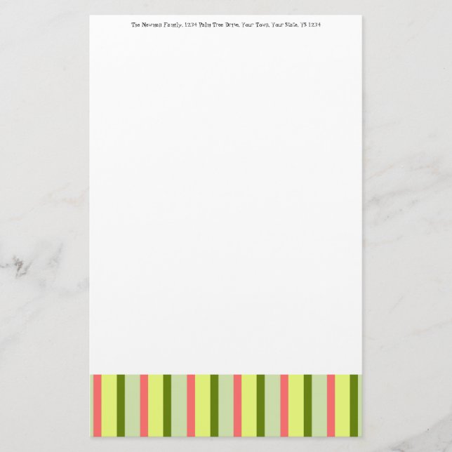 Watermelon Stripe Classic Textsortiment Briefpapier (Vorderseite)