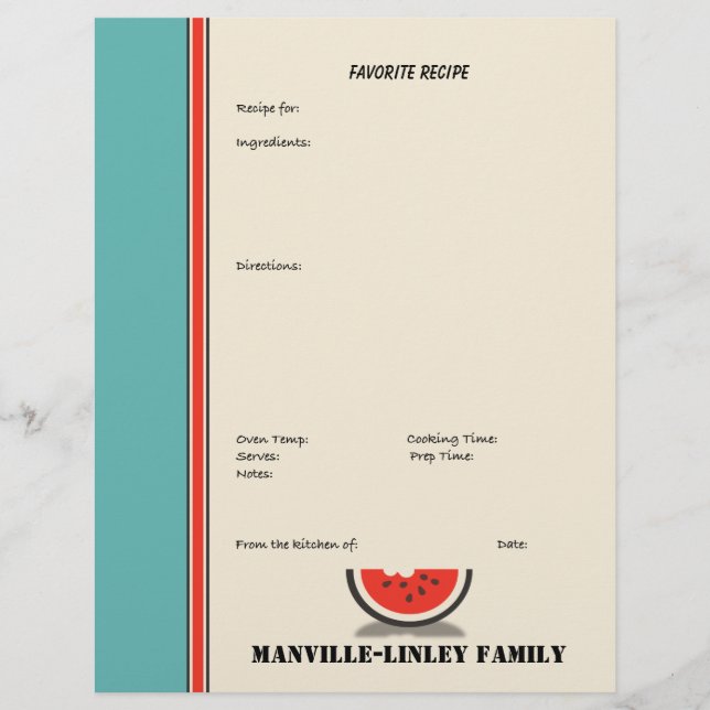 Watermelon Stripe Custom Recipe Seite (nicht marki (Vorderseite)