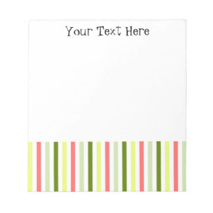 Watermelon Stripe dünner Text Notizblock