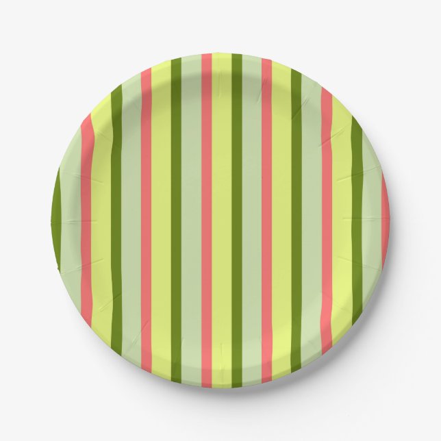 Watermelon Stripe Klassische Teller (Vorderseite)