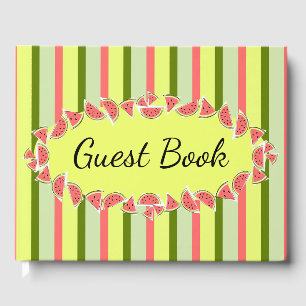 Watermelon Stripe Klassischer Text Gästebuch