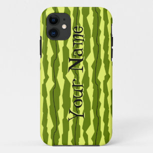 Watermelon Stripe "Name" iPhone Gehäuse horizontal 11 Hülle