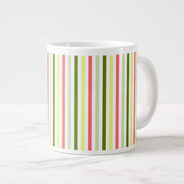 Watermelon Stripe Thin Jumbo-Tasse (Vorderseite Rechts)