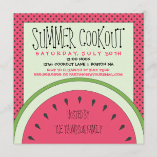 Watermelon Summer Cookout Einladung