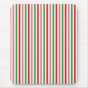 Watermelon Summer Stripes Digitales Papier Mousepad