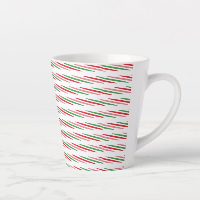 Watermelon Summer Stripes Pattern-56204 Milchtasse (Rechts)