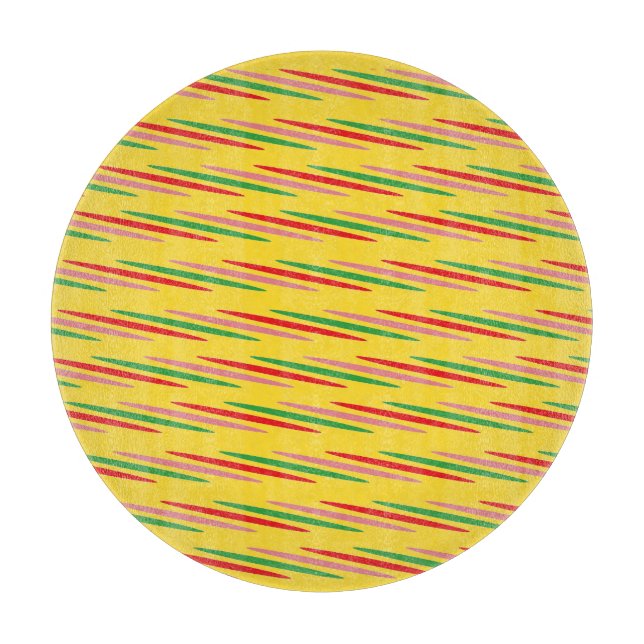 Watermelon Summer Stripes Pattern-56204 Schneidebrett (Vorderseite)