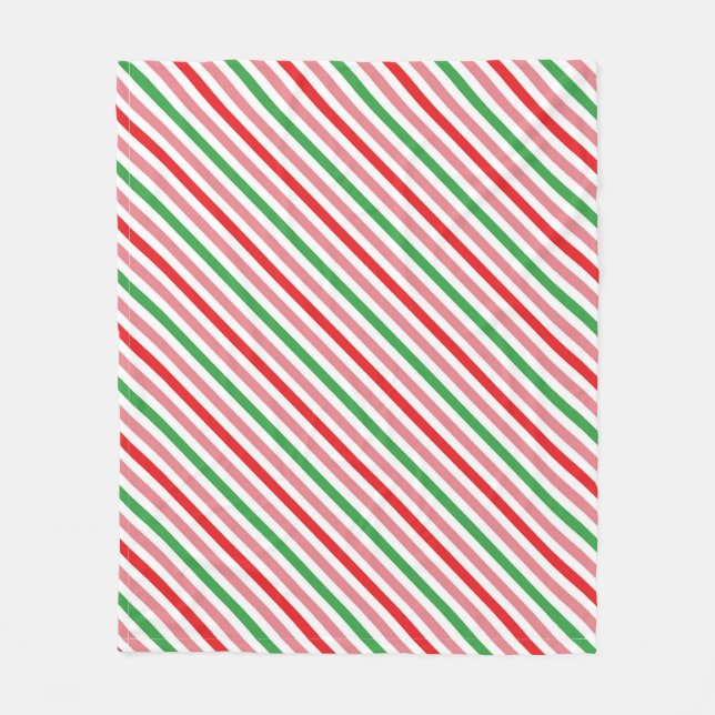Watermelon Summer Stripes Pattern-56206 Fleecedecke (Vorderseite)
