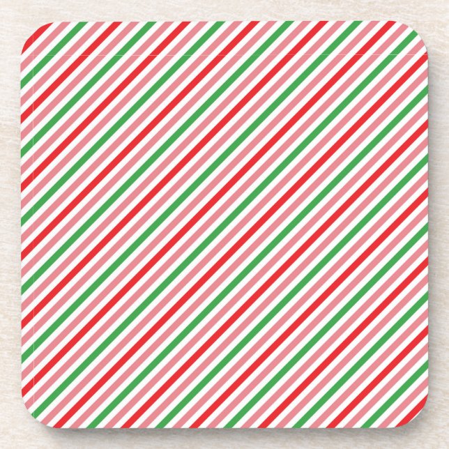 Watermelon Summer Stripes Pattern-56206 Getränkeuntersetzer (Vorderseite)